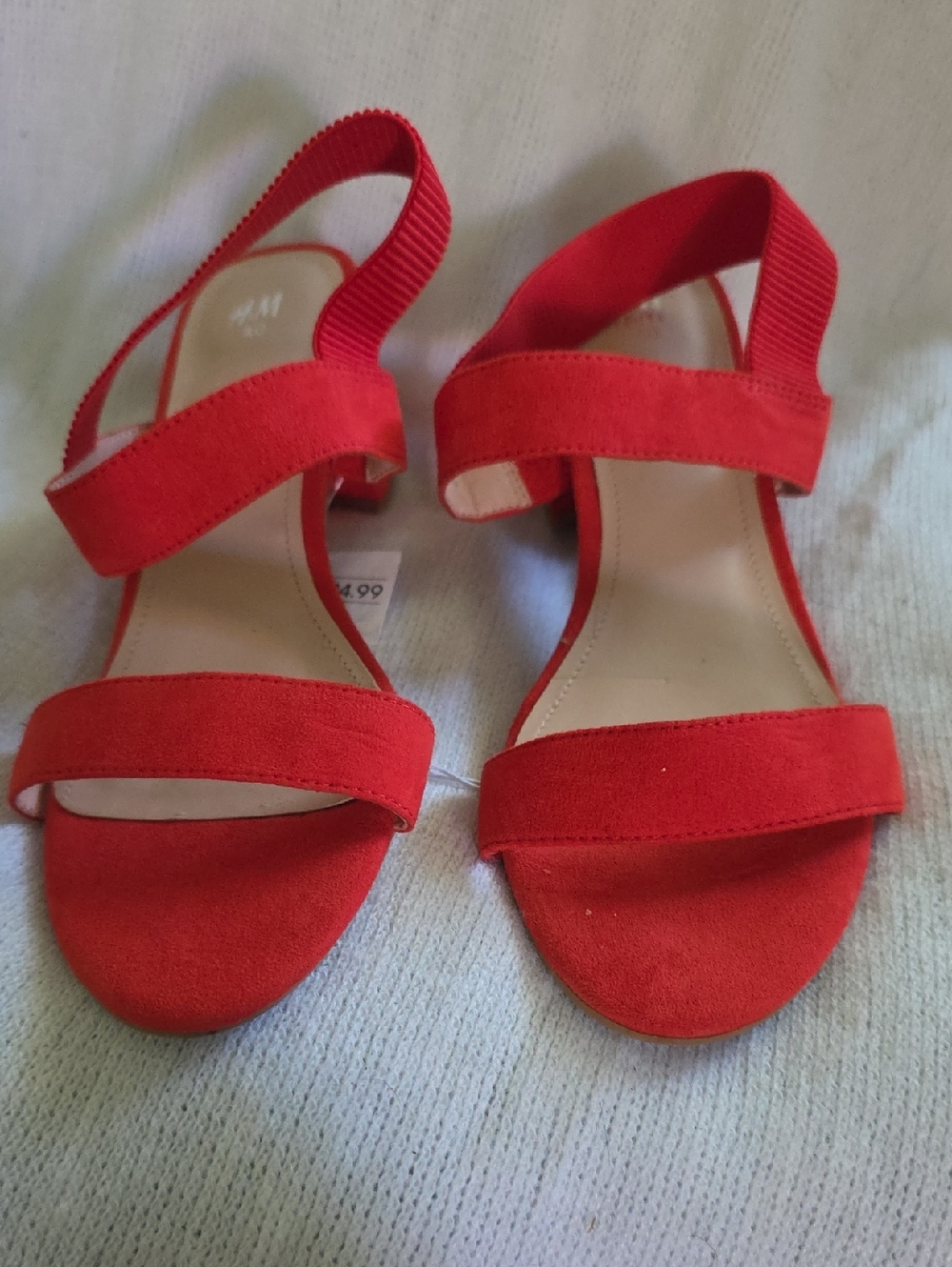 H&M Red Open-Toe Strappy Sandals